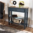 Bowery Hill Contemporary Wood 1-Drawer Console Table in Blue