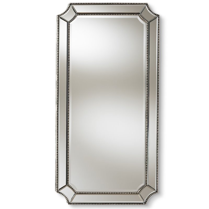 Bowery Hill Decorative Wall Mirror in Silver