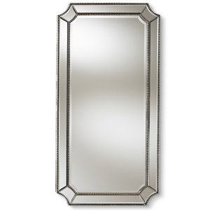 Bowery Hill Decorative Wall Mirror in Silver