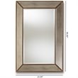 Bowery Hill Contemporary Decorative Wood Wall Mirror in Gold