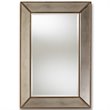 Bowery Hill Contemporary Decorative Wood Wall Mirror in Gold