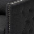 Bowery Hill Grey Fabric Upholstered Tufted Swivel Chair