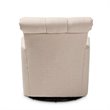 Bowery Hill Beige Fabric Upholstered Swivel Chair