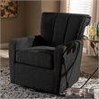Bowery Hill Grey Fabric Upholstered Swivel Chair