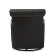 Bowery Hill Grey Fabric Upholstered Swivel Chair