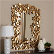 Bowery Hill Metal Antique Gold Wall Mirror Rectangular Butterfly Design 49.21