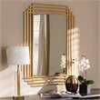 Bowery Hill Metal Antique Gold Wall Mirror Rectangular 44