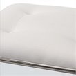 Bowery Hill Mirrored Vanity Bench in White