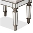Bowery Hill Mirrored Vanity Bench in White