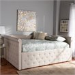 Bowery Hill Tufted Queen Daybed in Light Beige