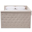 Bowery Hill Tufted Queen Daybed in Light Beige