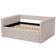 Bowery Hill Tufted Queen Daybed in Light Beige