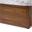 Bowery Hill Wood Walnut Brown Queen Platform Bed Rectangular Storage 64.41