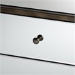 Bowery Hill 3 Drawer Mirrored Nightstand Table in Bronze