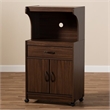 Bowery Hill Engineered Wood Dark Walnut Microwave Stand Rectangular 45.2