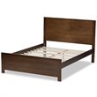 Bowery Hill Full Wood Platform Bed in Brown Mahogany