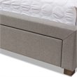 Bowery Hill Tufted Queen Storage Platform Bed in Light Gray