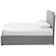 Bowery Hill Tufted Queen Storage Panel Bed in Gray