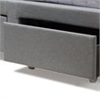 Bowery Hill Tufted Queen Storage Panel Bed in Gray