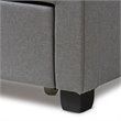 Bowery Hill Tufted Queen Storage Panel Bed in Gray