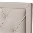 Bowery Hill Tufted Queen Storage Platform Bed in Light Beige