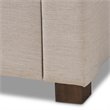 Bowery Hill Tufted Queen Storage Platform Bed in Light Beige