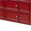 Bowery Hill Bayur Wood Red Console Table Rectangular 35.43