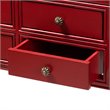 Bowery Hill Bayur Wood Red Console Table Rectangular 35.43