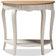 Bowery Hill Bayur Wood White and Natural Brown Console Table Rectangular 31.5