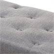 Bowery Hill Upholstered Storage Ottoman Bench in Grey