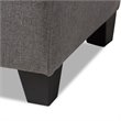 Bowery Hill Upholstered Storage Ottoman Bench in Grey