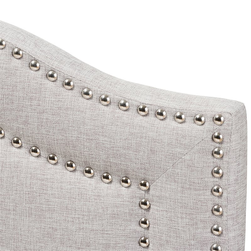 Bowery Hill Modern Tufted King Panel Headboard in Grayish Beige