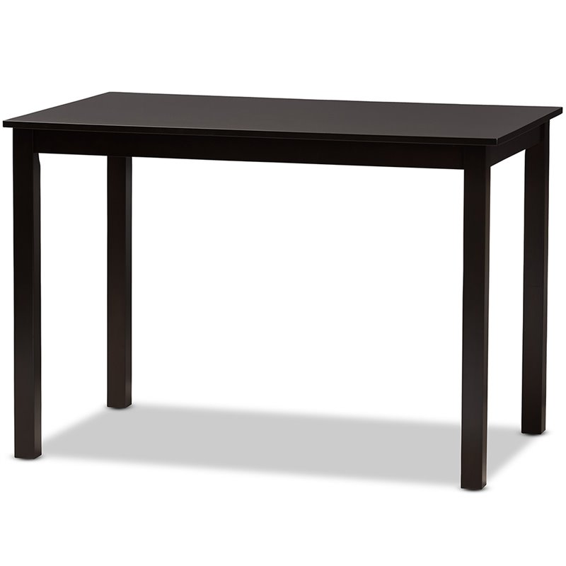 Bowery Hill Modern 5 Piece Dining Set in Dark Brown