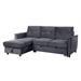 Gray/Velvet Sectional
