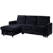 Black/Velvet Sectional