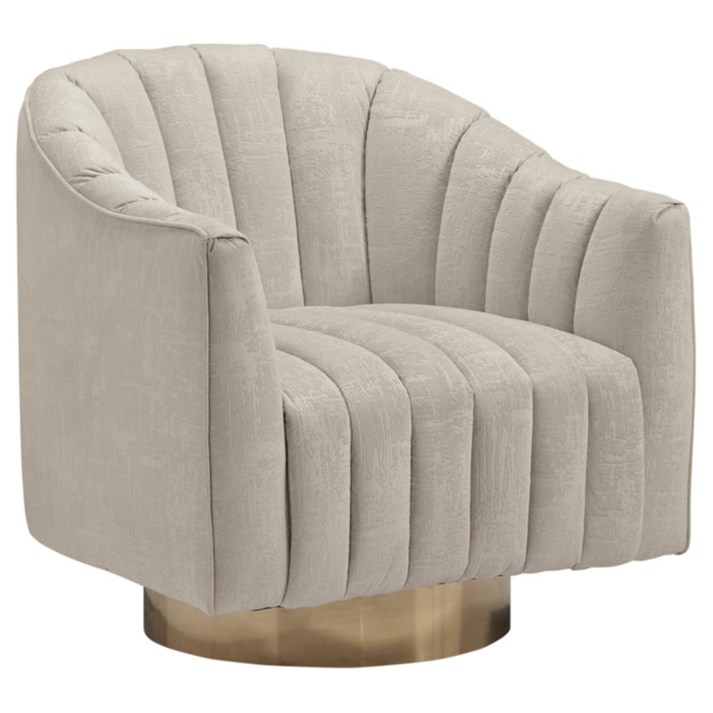 Bowery Hill Contemporary Pearl Swivel Accent Chair