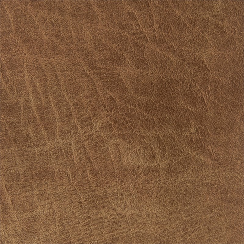 Bowery Hill Modern Faux Leather Caramel Pillow