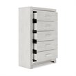 Bowery Hill Contemporary 5 Drawer Chest in White