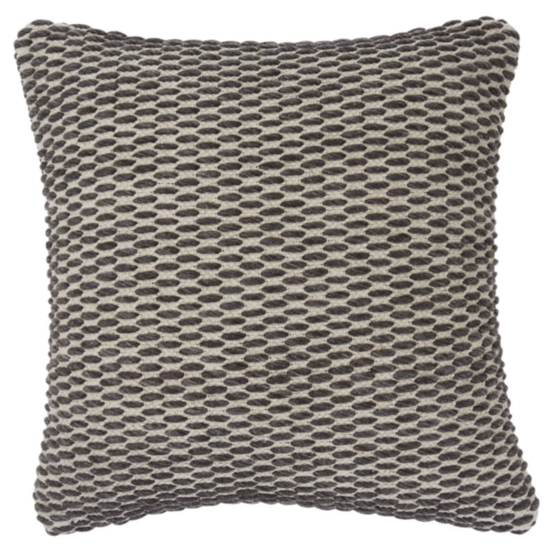 Bowery Hill Contemporary Gray and Natural Pillow