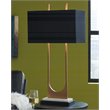 Bowery Hill Metal Brass/Black Table Lamp Rectangular White Marble Base 32.75