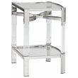 Bowery Hill Clear Acrylic and Silver Accent Table
