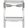 Bowery Hill Clear Acrylic and Silver Accent Table