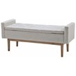 Bowery Hill Contemporary Beige and Brown Storage Bench