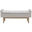 Bowery Hill Contemporary Beige and Brown Storage Bench