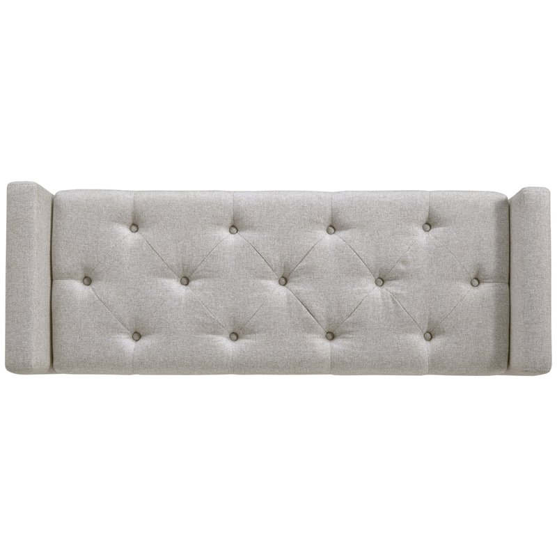 Bowery Hill Contemporary Beige and Brown Storage Bench