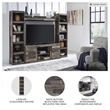 Bowery Hill Engineered Wood Butcher Block Pier in Gray