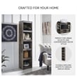 Bowery Hill Engineered Wood Butcher Block Pier in Gray