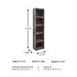 Bowery Hill Engineered Wood Butcher Block Pier in Gray