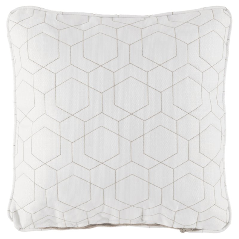 Bowery Hill Transitional Indoor/Outdoor Pillow in Cream