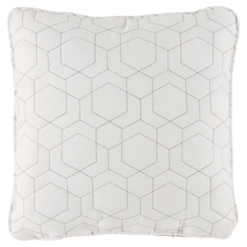 Bowery Hill Transitional Indoor/Outdoor Pillow in Cream